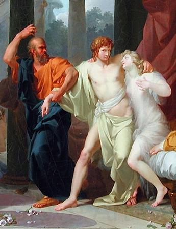 Baron Jean-Baptiste Regnault Socrate arrachant Alcibiade du sein de la Volupte Spain oil painting art